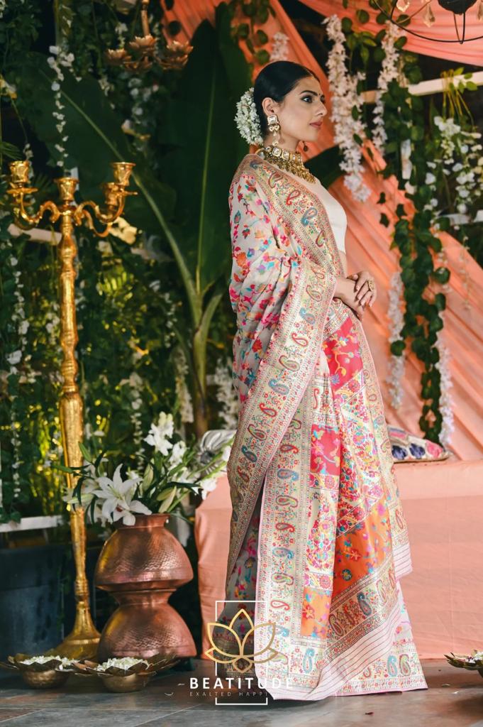 Transcendent Carem Soft Pachmina Silk Saree With Impressive Blouse Piece