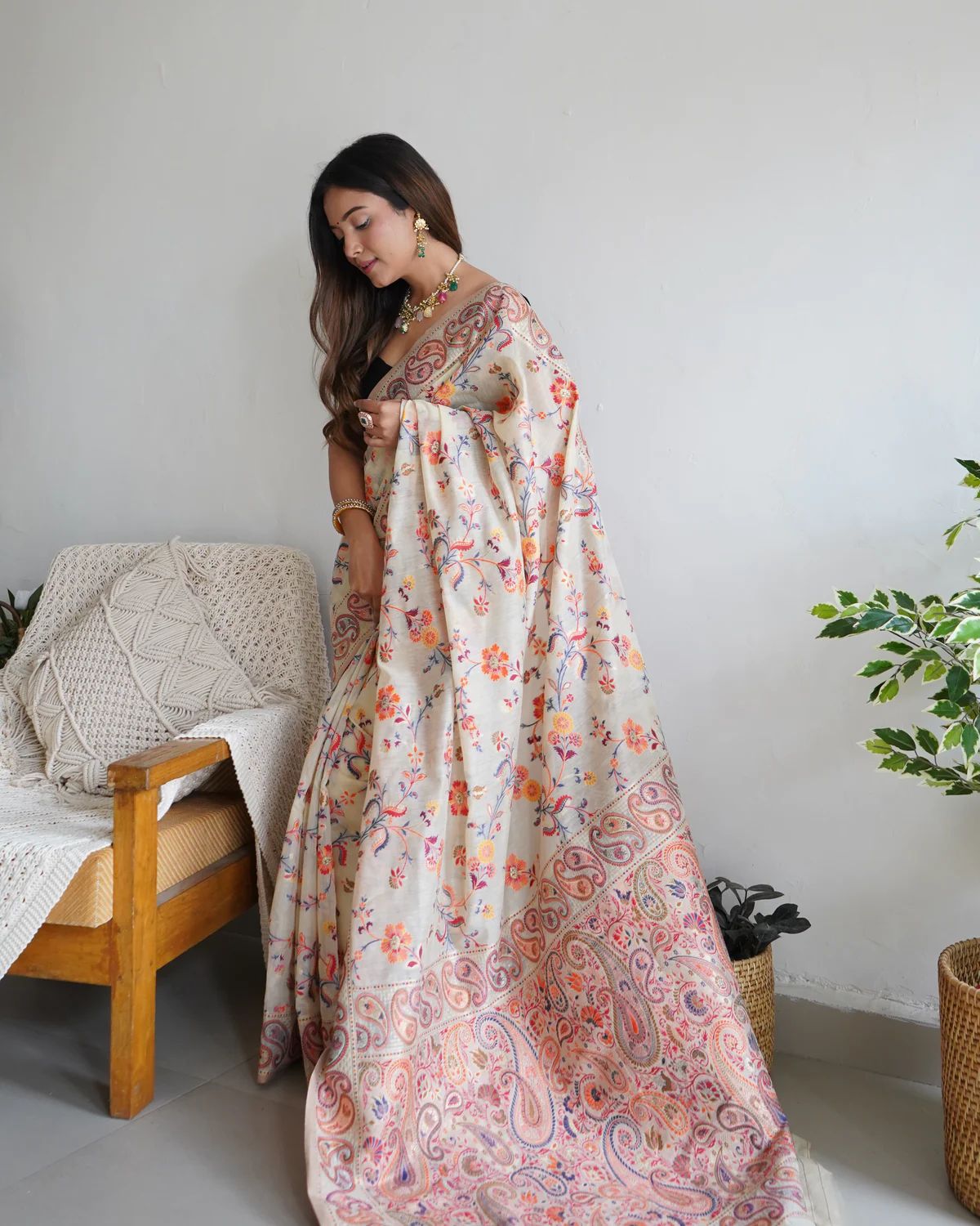 Carem Amazing Soft Banarasi Silk Saree with Unique Blouse Piece